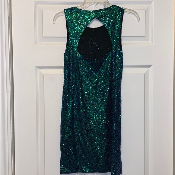 Blue/Green Sequin Dress - Picture 2 of 2